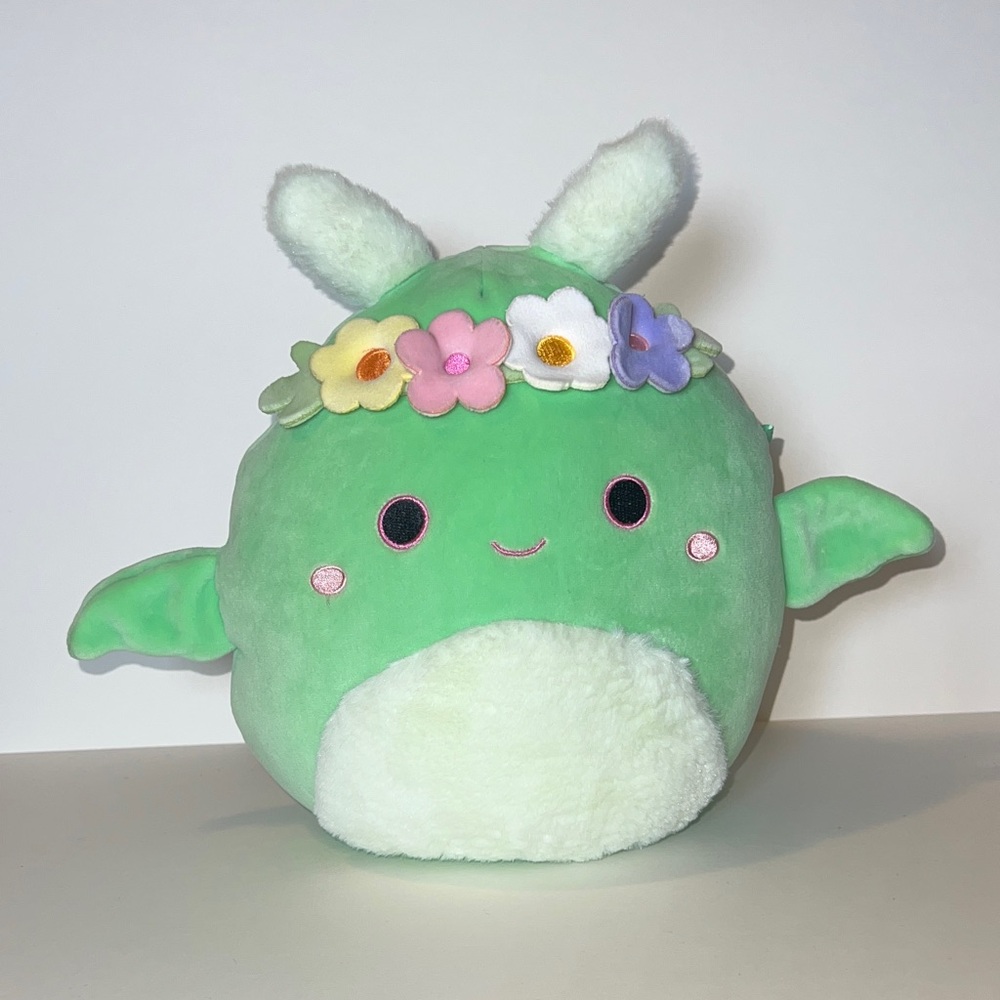 TOVE MOTHMAN SPRING BUNNY EARS FLOWER CROWN SQUISHMALLOW 8”